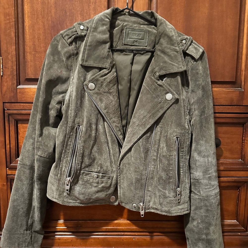 Suede Jacket Moss Green